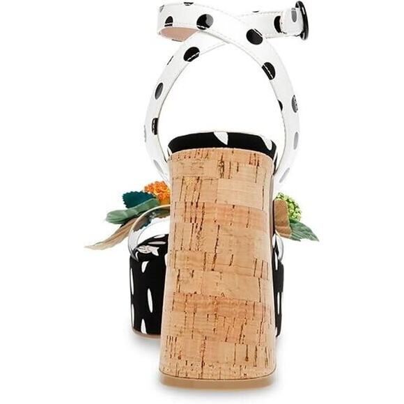 Betsey Johnson Women's Sprite Sculpted Buckle Heels Shoes, White Multi Size 8.5M - Picture 3 of 6